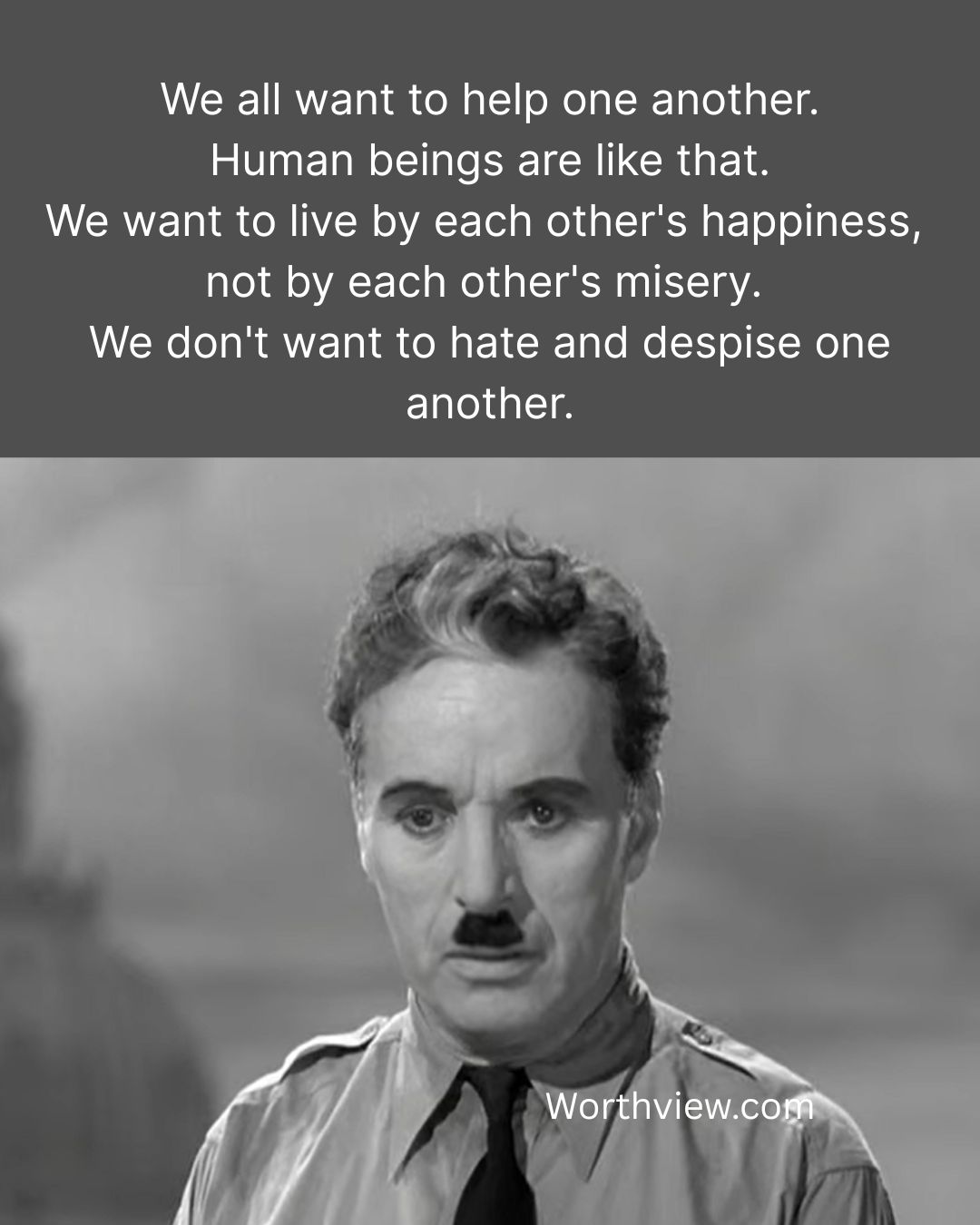 Charlie Chaplin - Final Speech from The Great Dictator