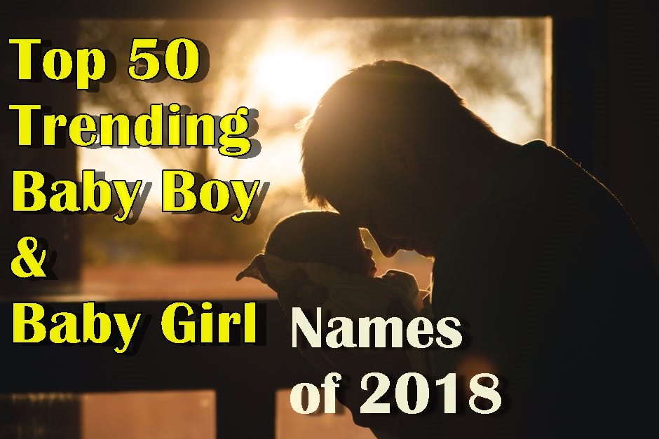 Top 50 Trending Baby Boy and Baby Girl Names of 2018