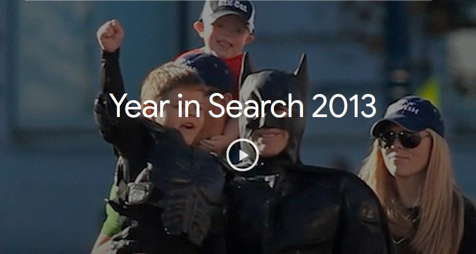 Top 10 Searches of 2013 from Google