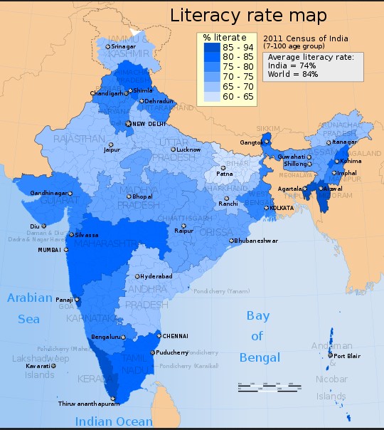 Literacy-map-india