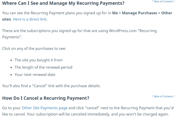 manage Recurring Payments