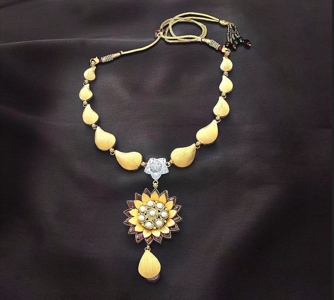 Lotus Gold Necklace