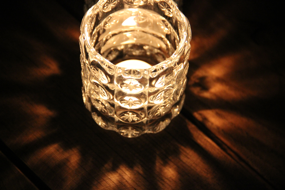 crystal candle holder