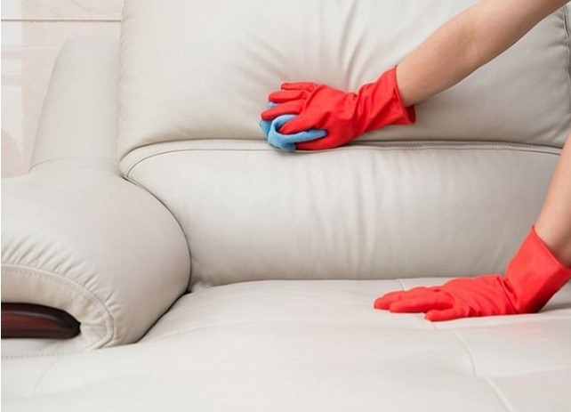 vinegar to clean leather sofa