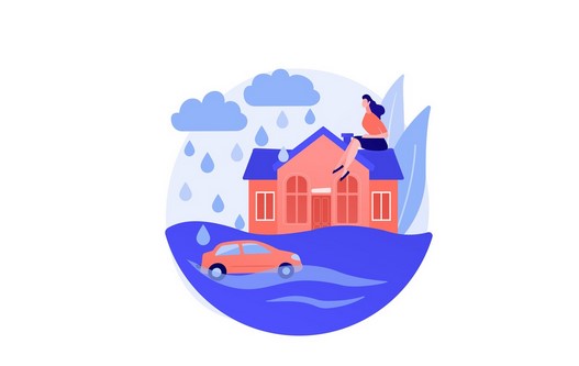 Flood abstract concep