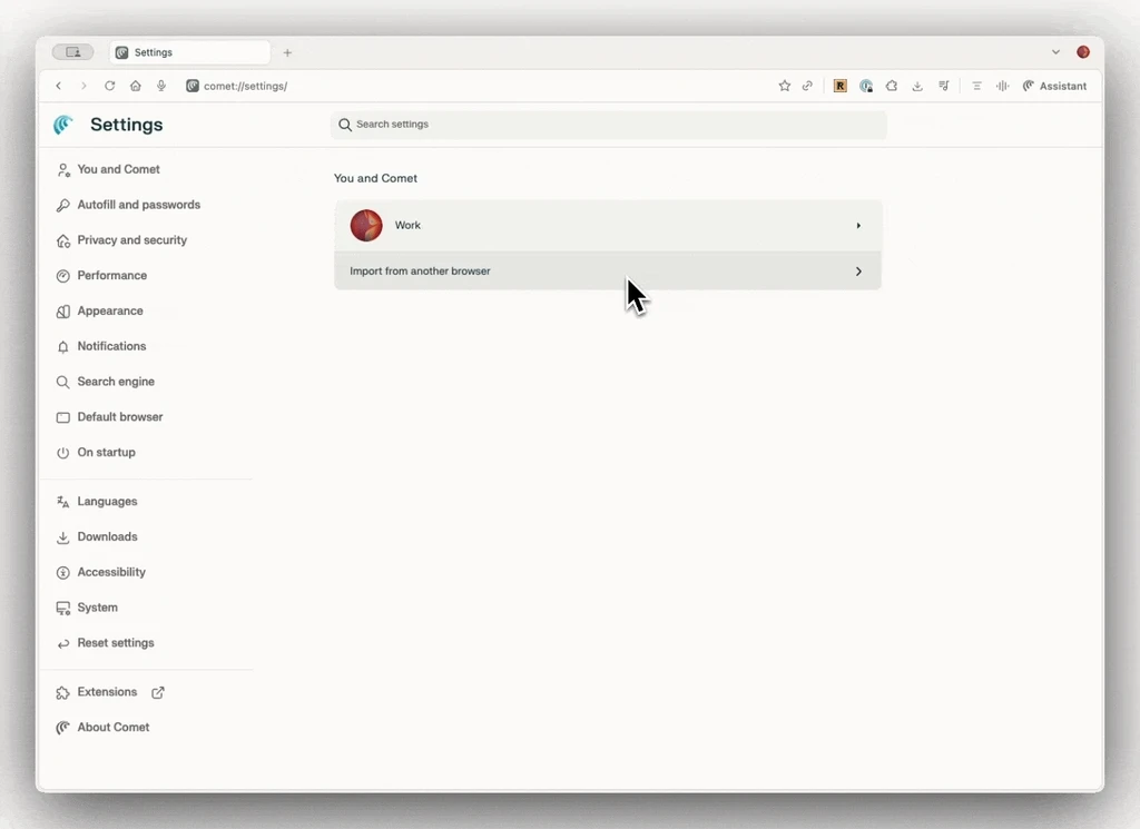 Import browser data to chrome