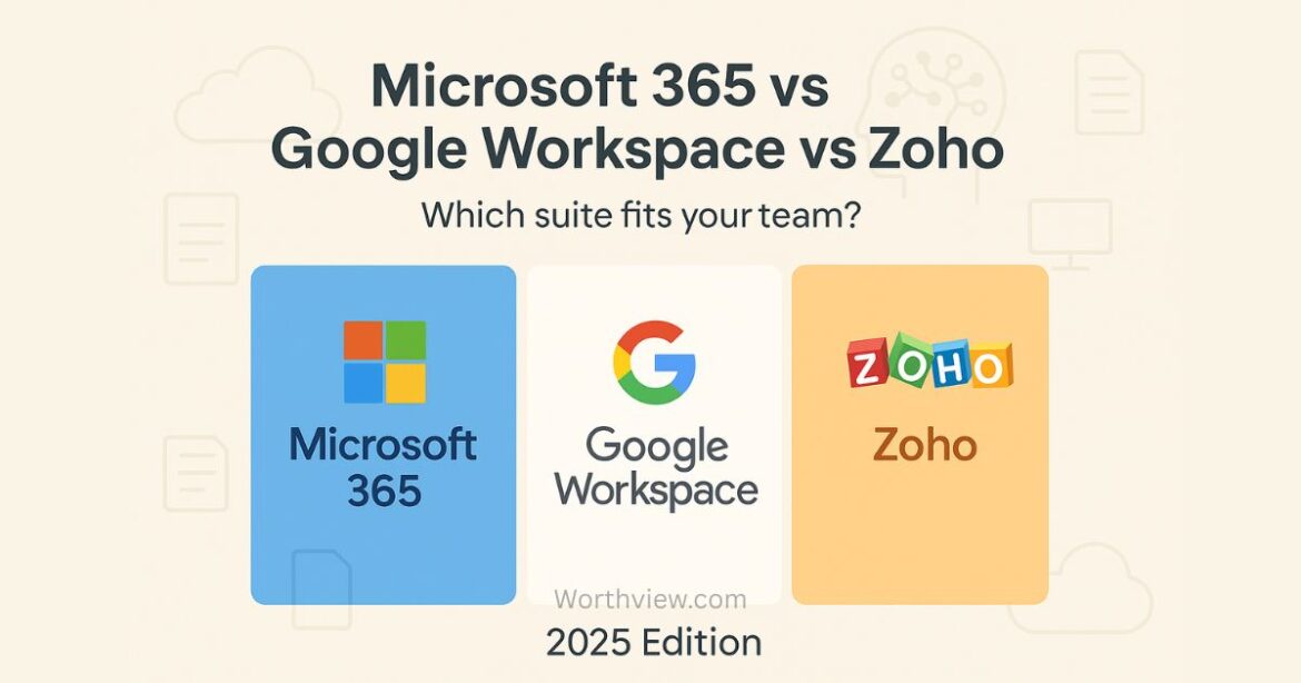 Microsoft 365 vs Google Workspace vs Zoho One – 2025 Version