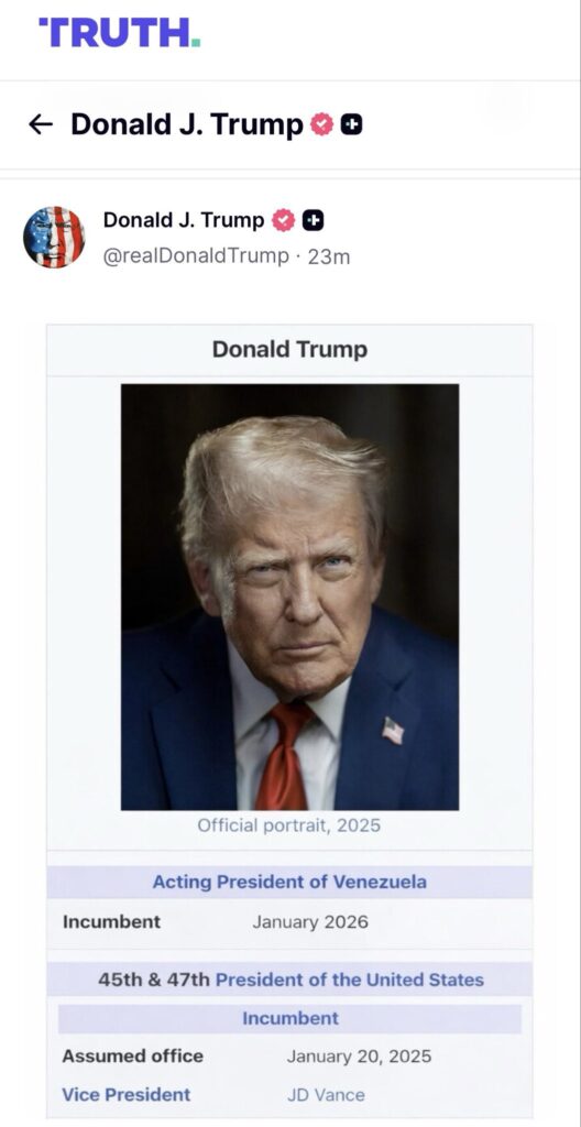 Acting President of Venezuela