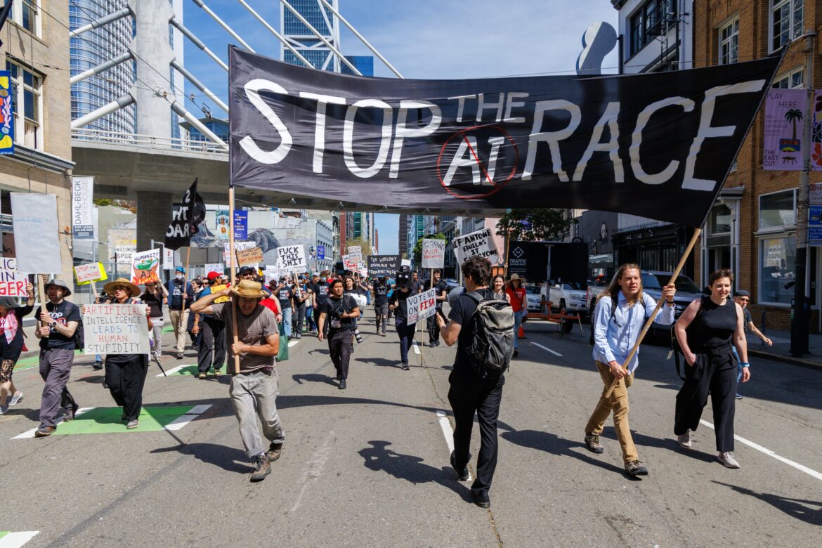 ‘Stop the AI Race’: Why Protesters Marched on Silicon Valley’s AI Giants