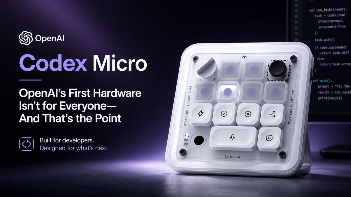 OpenAI’s First Hardware Codex Micro Isn’t for Everyone — And That’s the Point