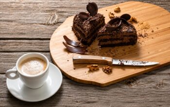 cappuccino and a fudgy brownie
