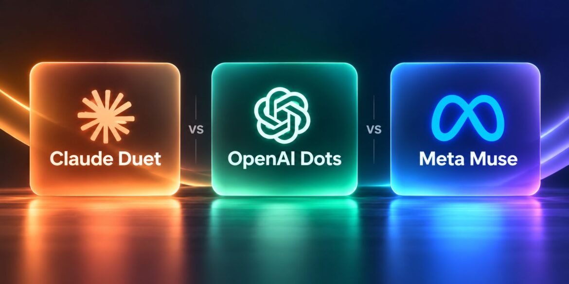 Claude Duet vs OpenAI Dots vs Meta Muse: Which AI Agent Is Best in 2026?