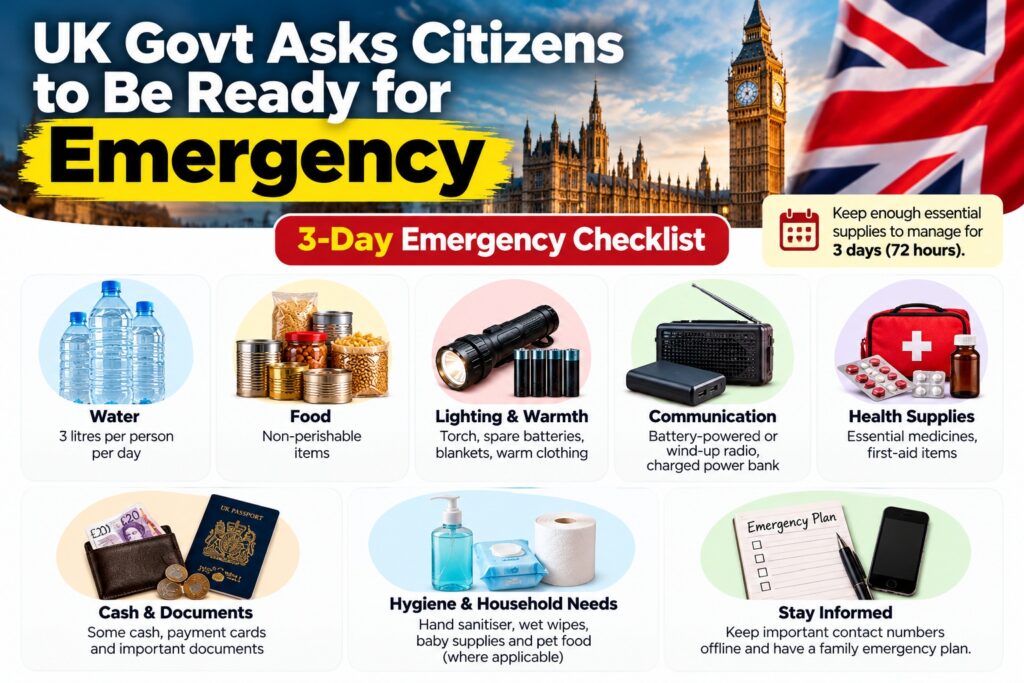 UK Emergency checklist